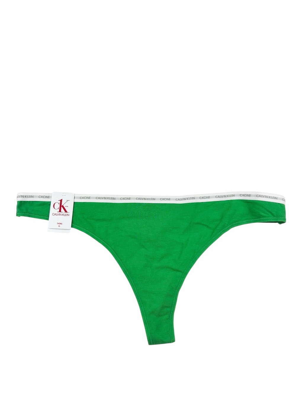 Calvin Klein Cotton Thong Size X-Large Green